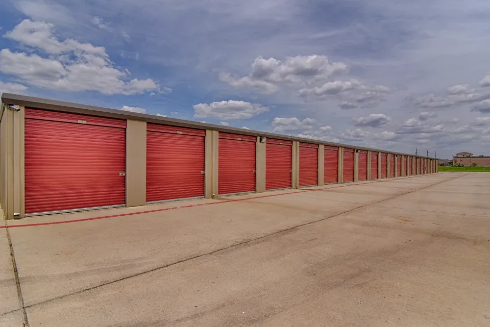 Outdoor storage with drive-up access at Klein Krimmel Self Storage.
