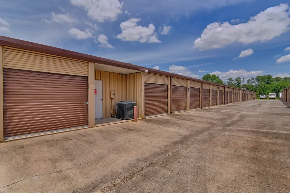Outdoor storage with drive-up access at Lakewood Mini Storage.