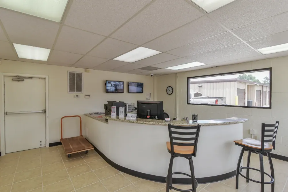 Lakewood Mini Storage front office lobby area.