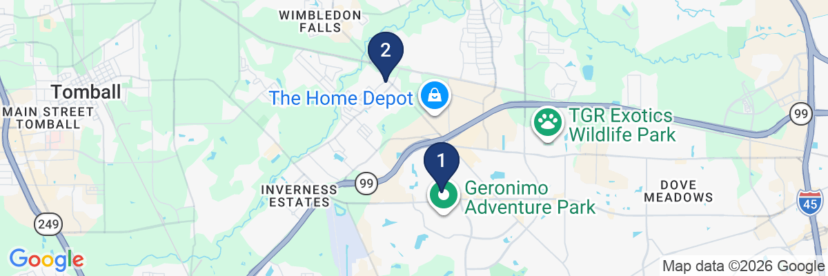 Map showing facility locations