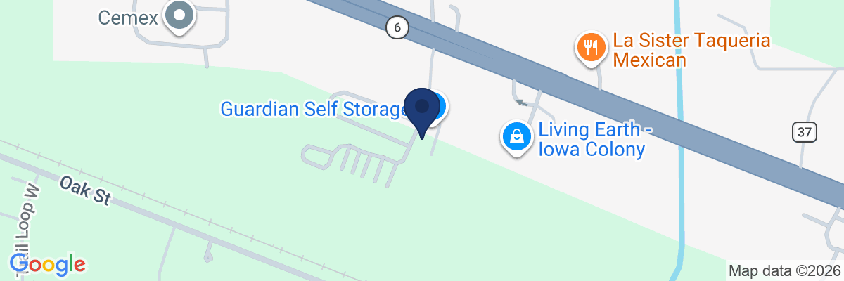 Map showing facility locations