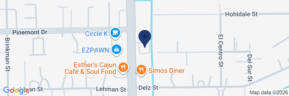 Map showing facility locations