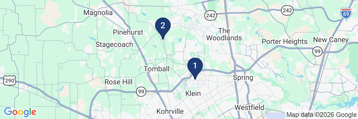 Map showing facility locations