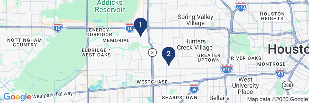 Map showing facility locations