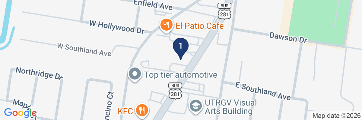 Map showing facility locations
