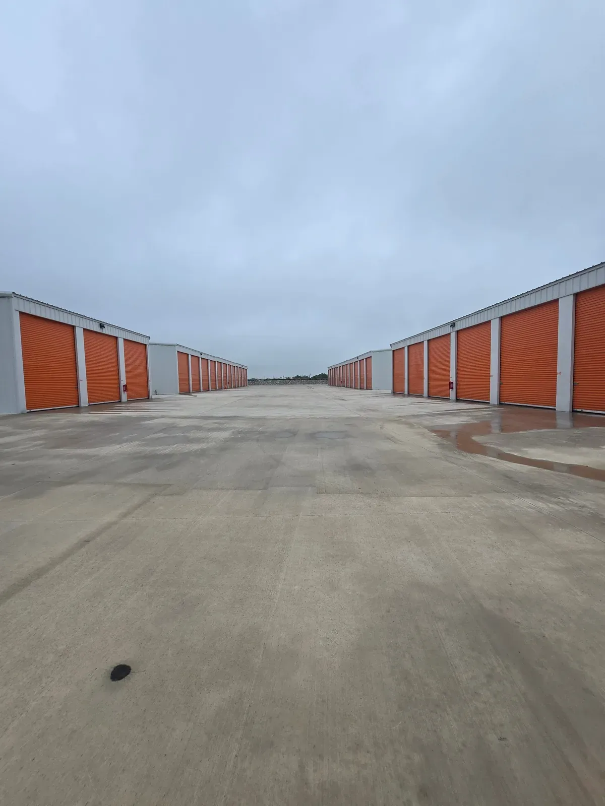 Storage facility exterior driveway