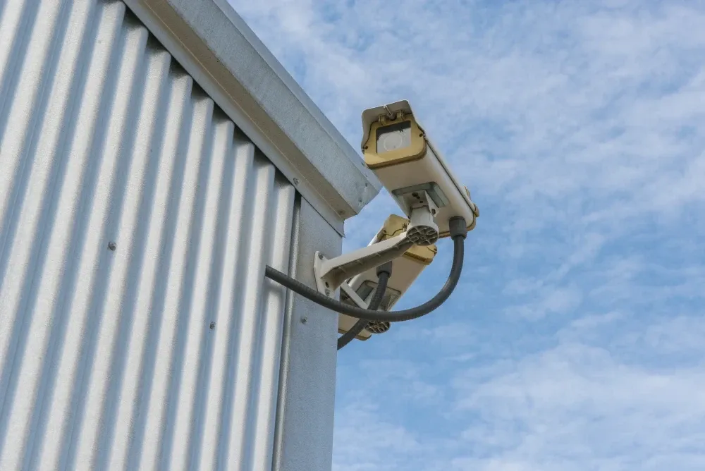 Security camera at AAA Self Storage.