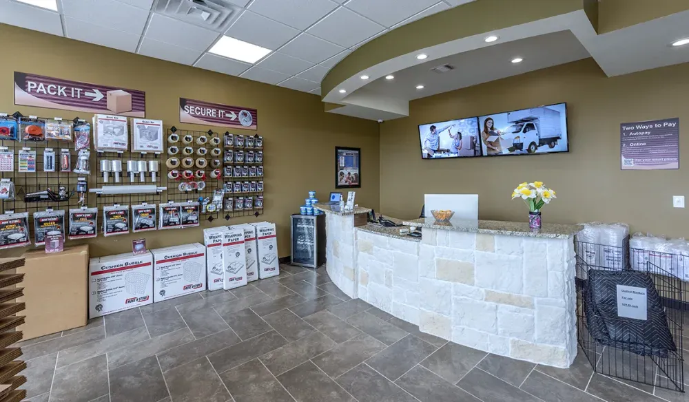 AAA Self Storage front office lobby area.