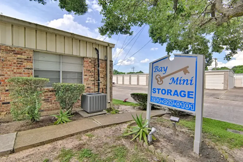 Bay Mini Storage facility sign.