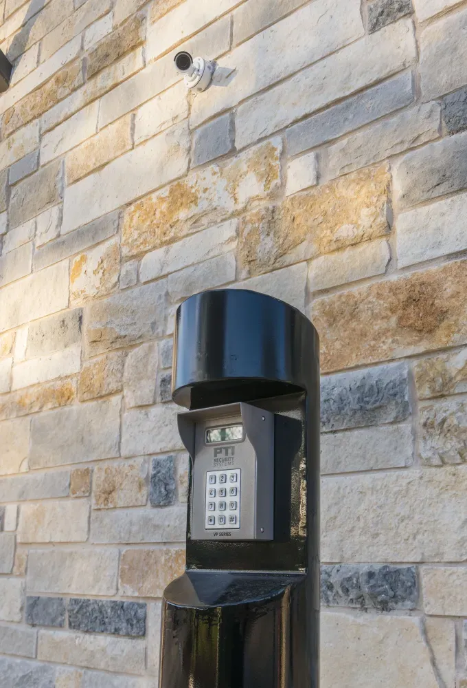 Keypad access at Bee Cave Storage facility.