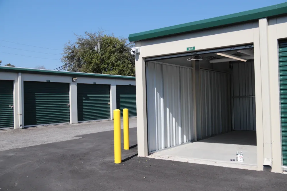 Outdoor storage with drive-up access at Columbia Self Storage.