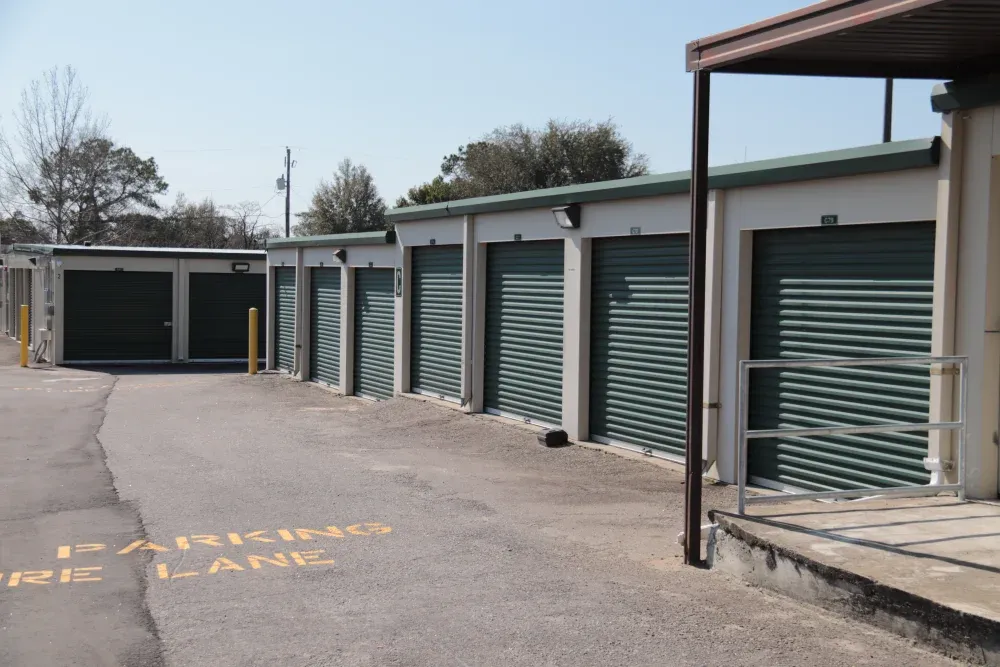 Columbia Self Storage outdoor storage and parking with drive-up access.