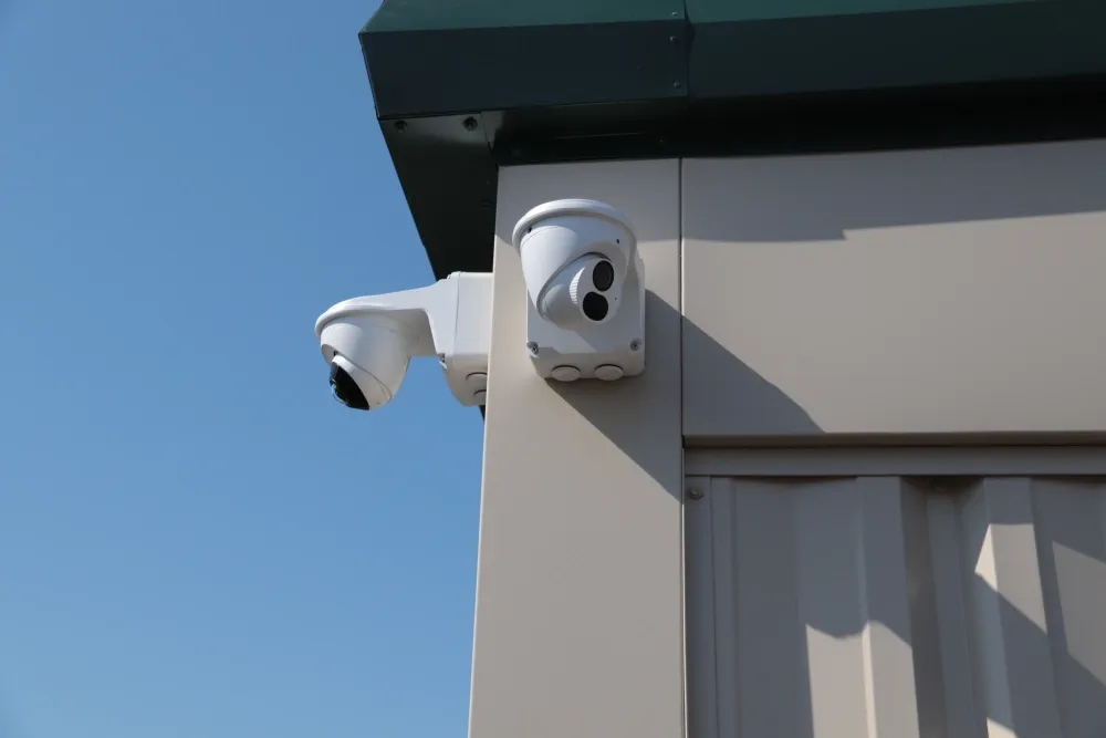 Security cameras at Columbia Self Storage.
