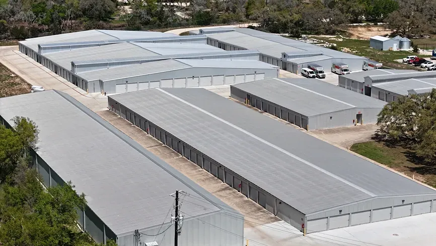 Drone view of the Dripping Springs storage facility