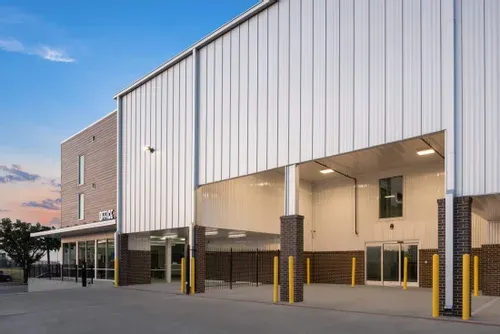 Drive-up storage facility.