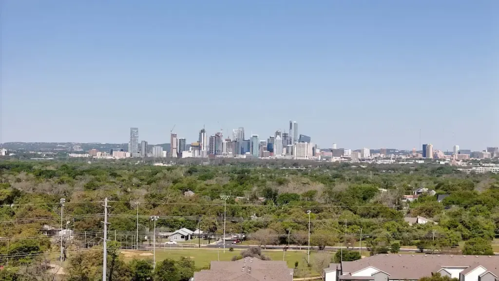 Drone view of Austin