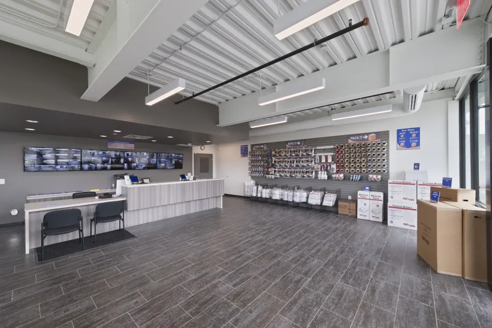 Interior view of EaDo Storage facility office