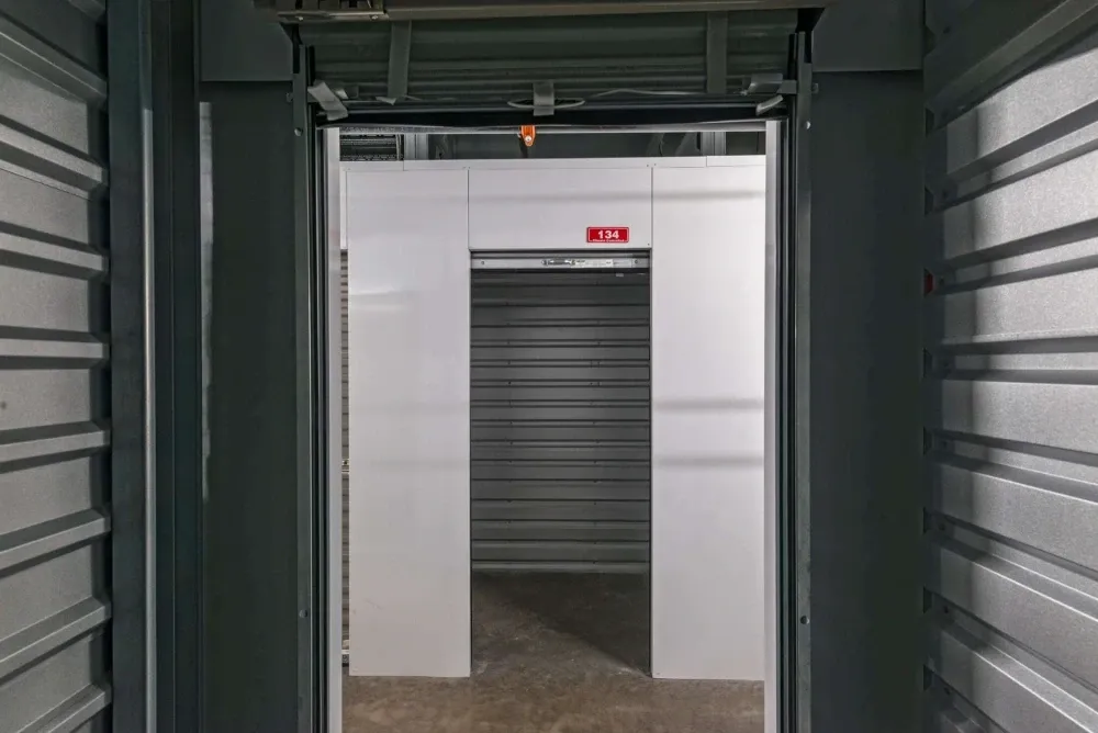 Indoor, climate-controlled storage unit at Frisco Self Storage.