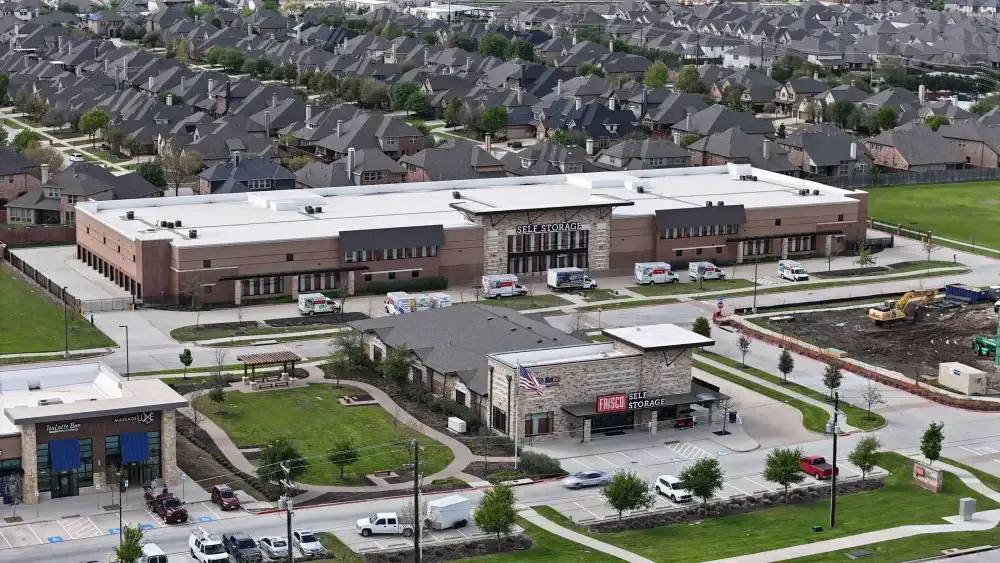 Aerial view of Frisco Wine Storage.
