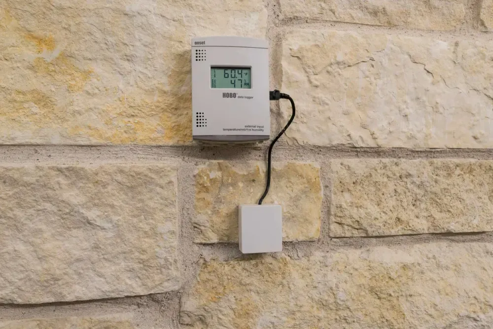 Wall control and monitor for climate-controlled storage.