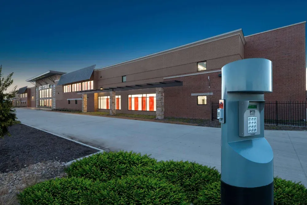 Property keypad entry point at Frisco Wine Storage.