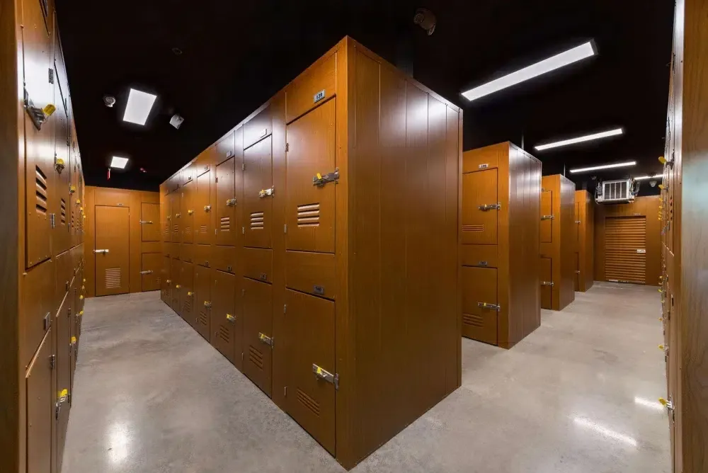 Wine storage lockers