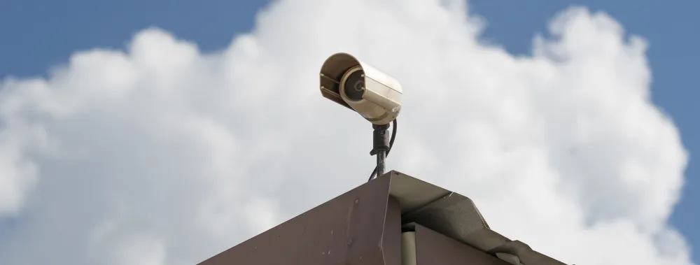 Security camera at Guardian Storage.