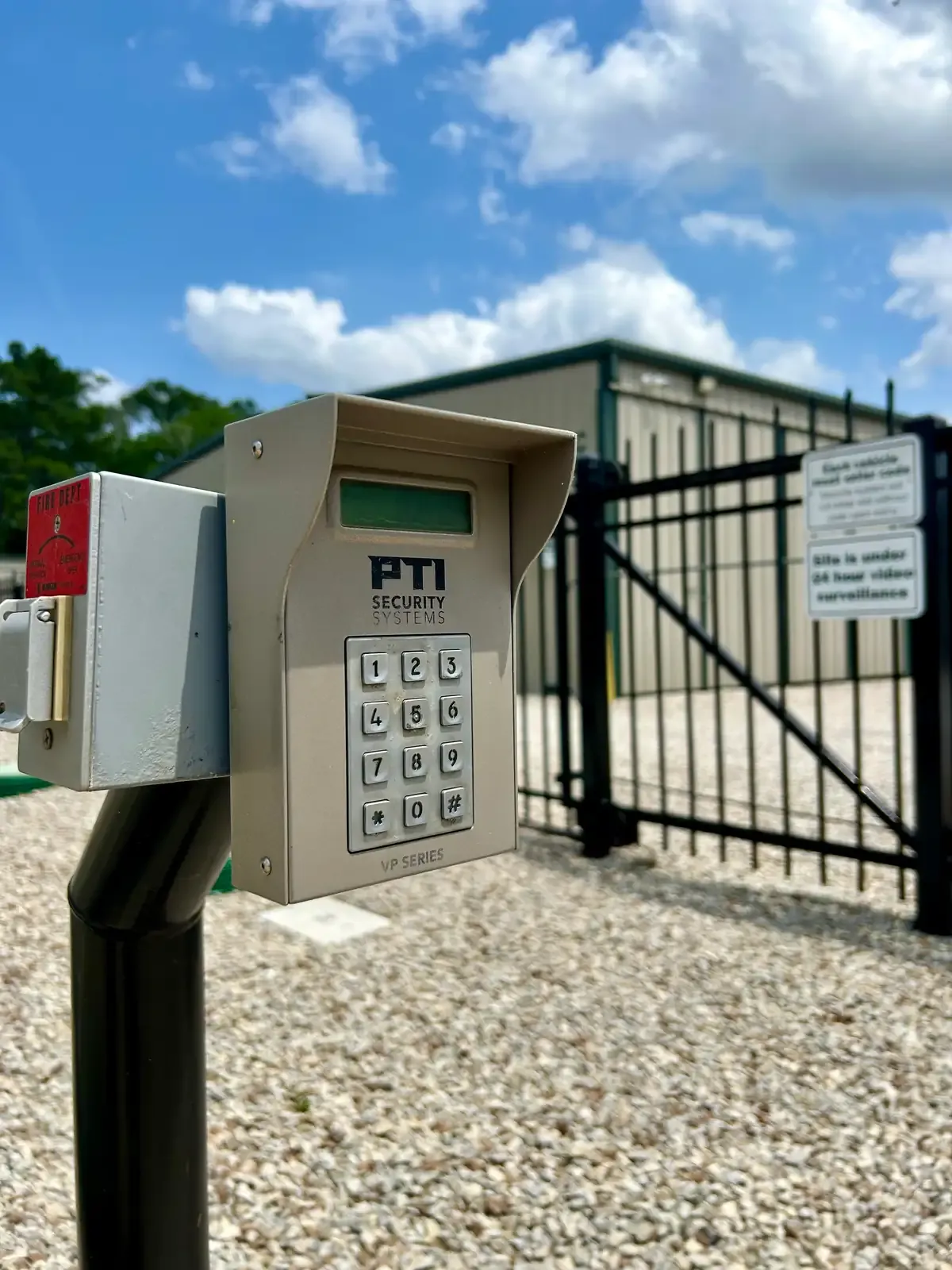 Security keypad at Carraway RV & Boat Storage in Magnolia.