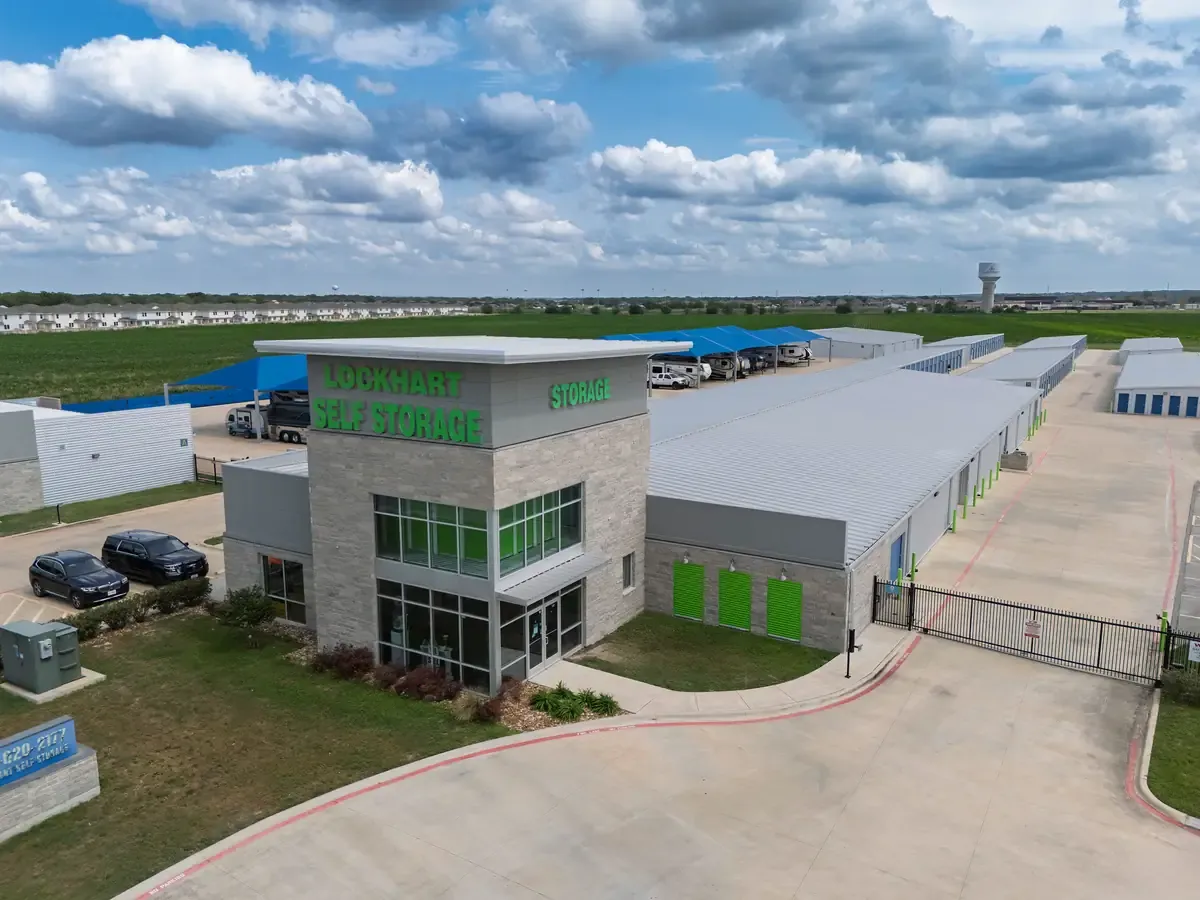 Aerial storage facility exterior