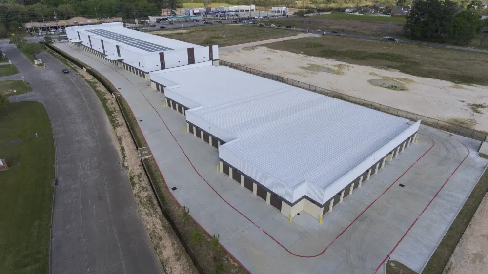 overhead drone view at the Willow Forest storage facility