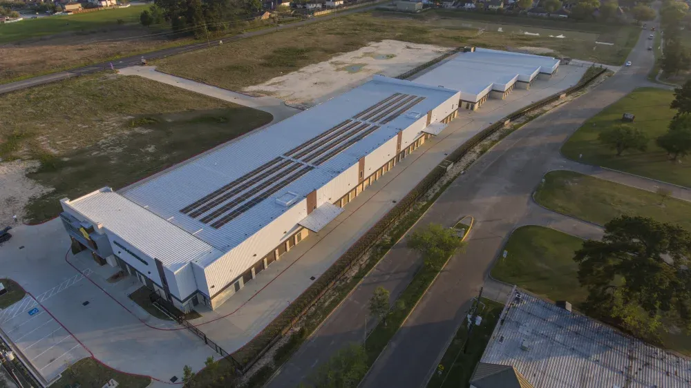 Overhead view at the Willow Forest storage facility