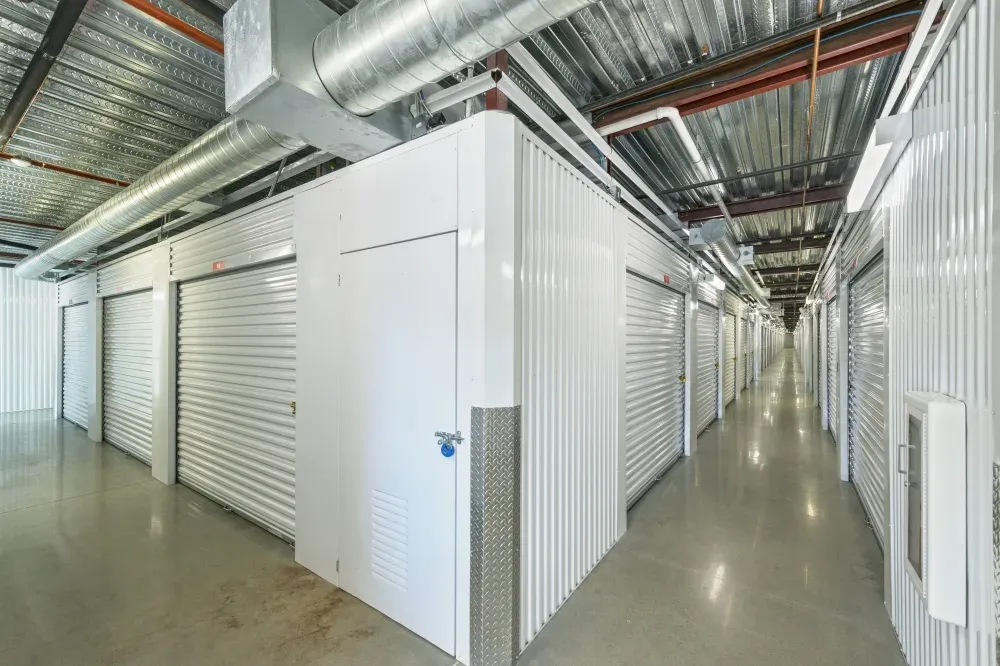 corner hallway at the Willow Forest storage facility