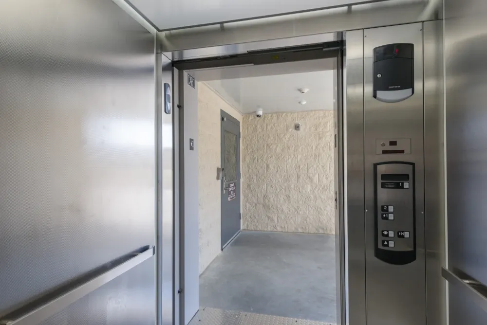 elevator at the Willow Forest storage facility