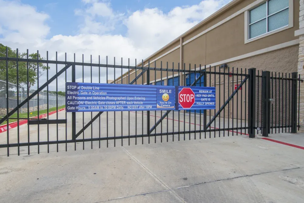 Gated entry access at Westpointe New Braunfels Self Storage.