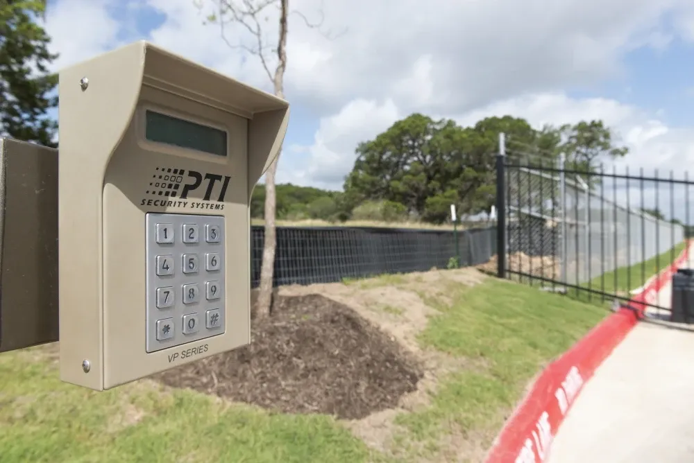 Keypad entry access at Westpointe New Braunfels Self Storage.