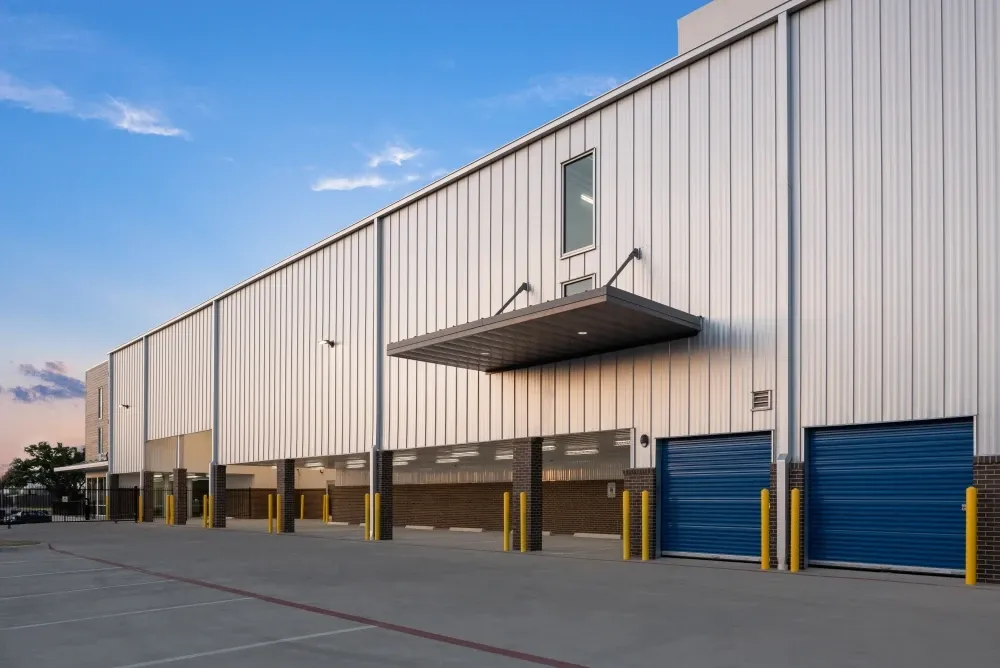 Exterior of Northgate Storage facility with loading area.