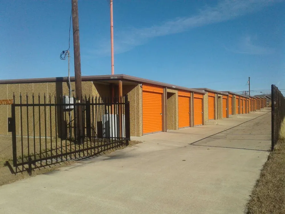 Secure gate entrance at Northwest Hills Self Storage.