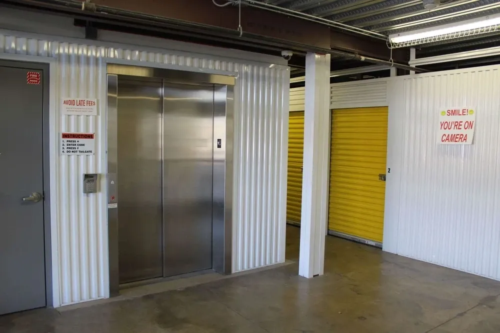 Elevator access point at Pasadena's Best Storage.