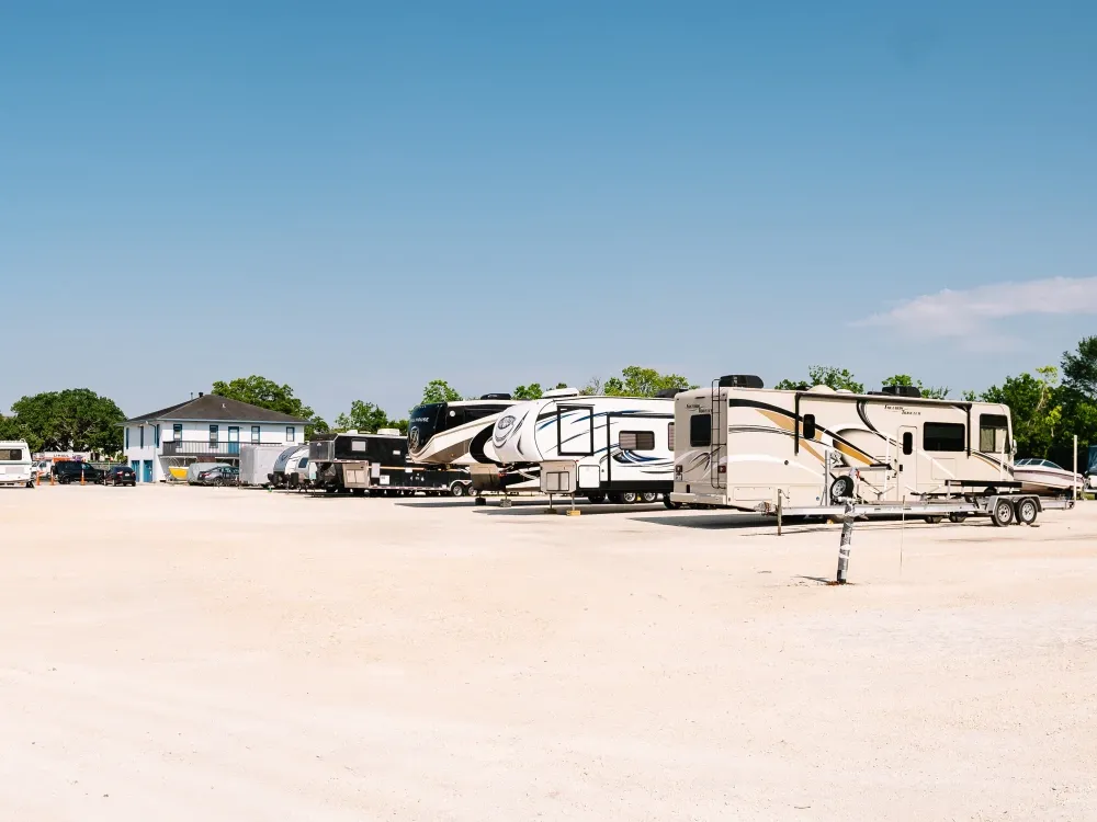 Parking area at Safe Harbor Storage.