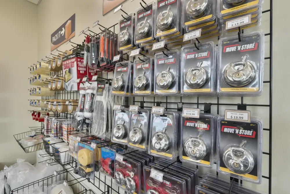 Disk locks for sale at Storage Center at Craig Ranch.