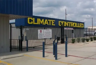 Main entrance and sign at the AmeriStor Self Storage Facility