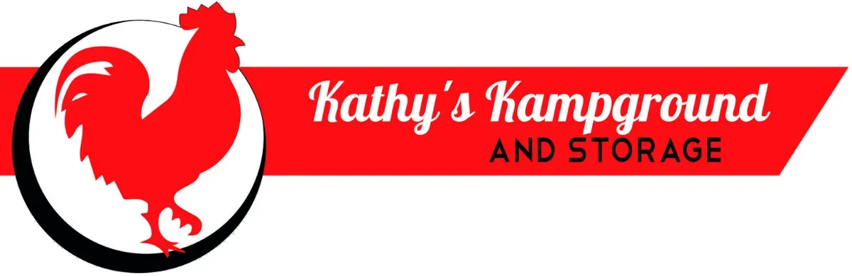 Kathy's Kampground & Storage logo with a rooster silhouette