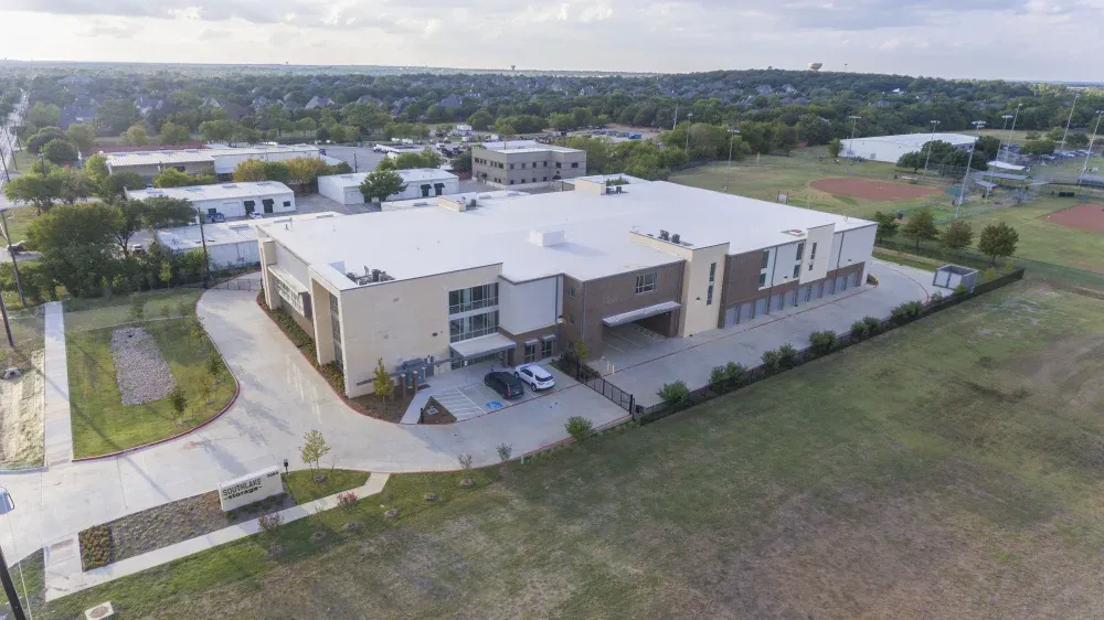 Aerial view of Southlake Storage facility.