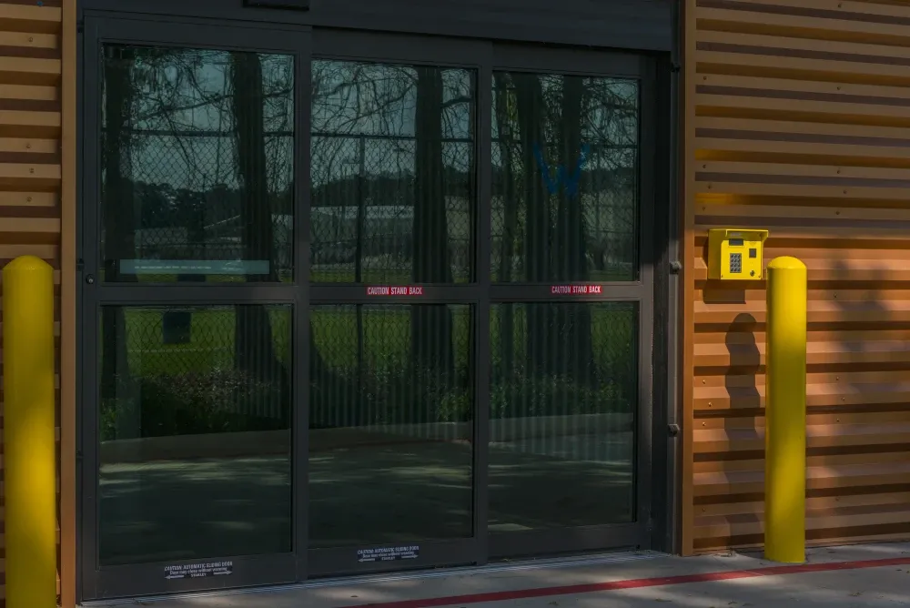 Keypad entry at Valley Ranch Storage facility.