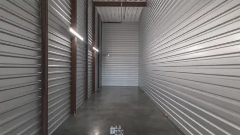 Interior of a storage unit at Memorial Drive Storage.