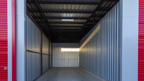 Large enclosed storage units at Dry Dock & Lock Waxahachie.
