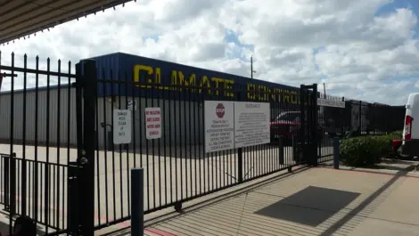 Front gate at the AmeriStor Self Storage Facility