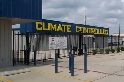 Main entrance and sign at the AmeriStor Self Storage Facility