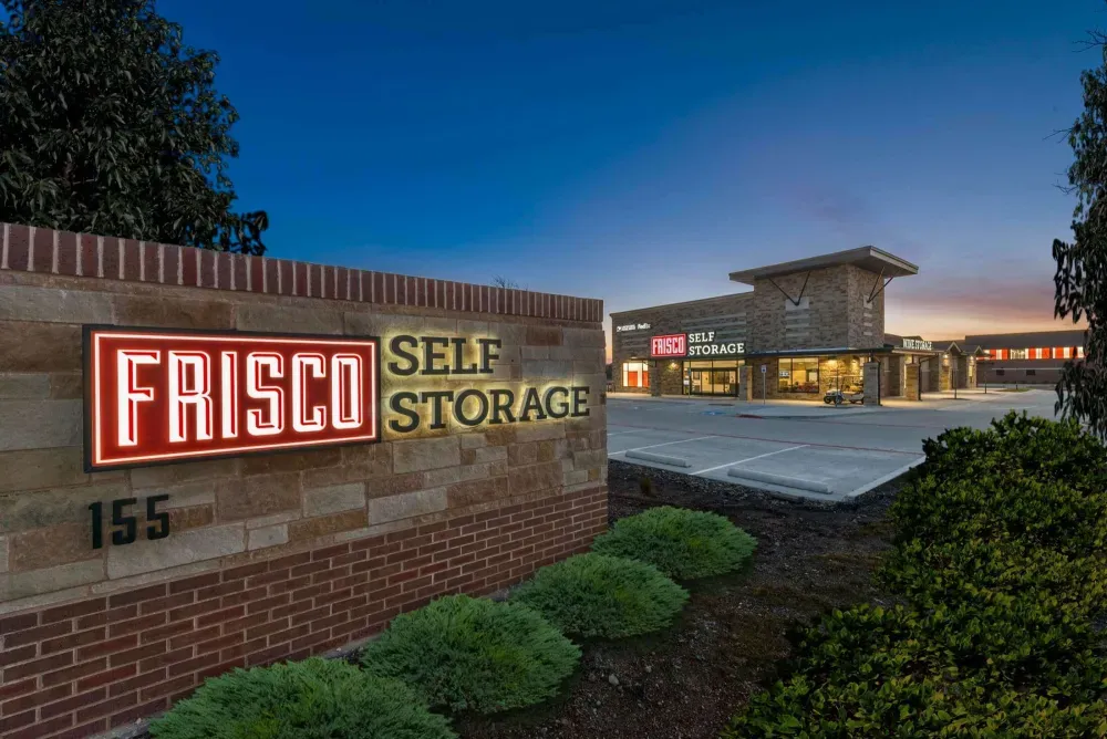 Entrance to Frisco Self Storage.