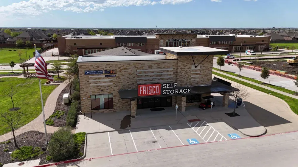 Entrance to Frisco Self Storage.